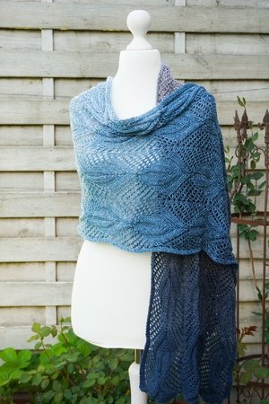 "Panta Rhei" Lace Stole, knitting pattern, one size, customizable