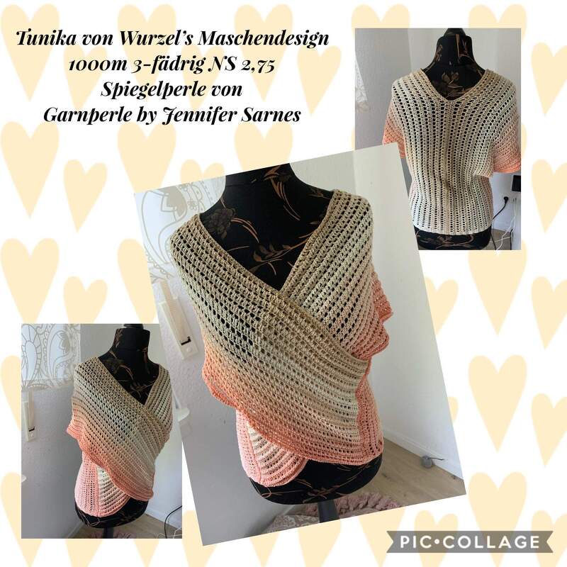 Tunika Kati häkeln oversize Top Shirt - Bild 3