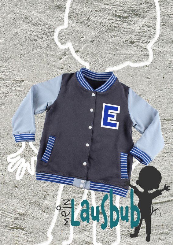 Elmo Collegejacke für Jungs (86-146 Nähanleitung &amp; Schnitt)