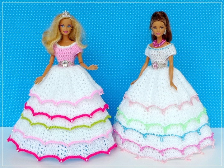 Fantastic princess dress for little fashion dolls