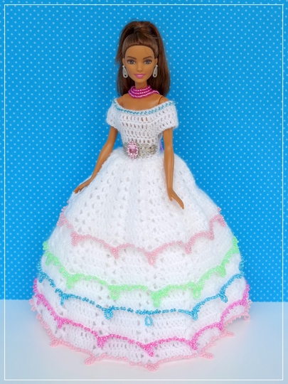 Fantastic princess dress for little fashion dolls