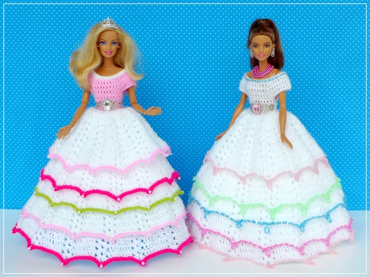 Fantastic princess dress for little fashion dolls