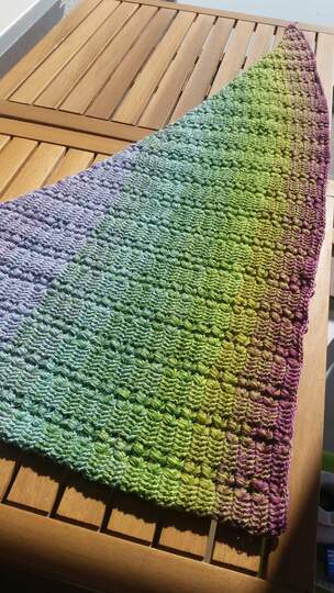 Tuch Ambrosius - Asymmetrisches Tuch häkeln ohne Spitze