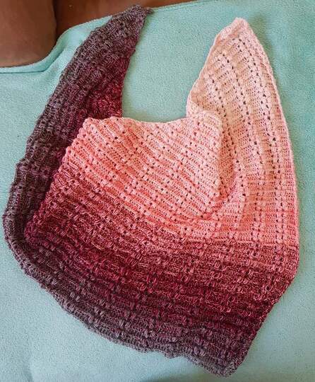 Tuch Ambrosius - Asymmetrisches Tuch häkeln ohne Spitze