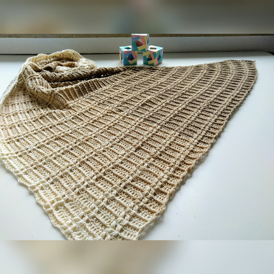 Tuch Ambrosius - Asymmetrisches Tuch häkeln ohne Spitze