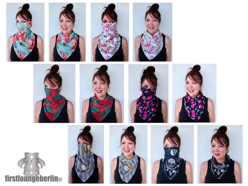CORA Gesichts-Halstuch - Schlauchschal E-Book in 4 Größen für die Familie Schnittmuster &amp; Nähanleitung - DIY Design von firstloungeberlin