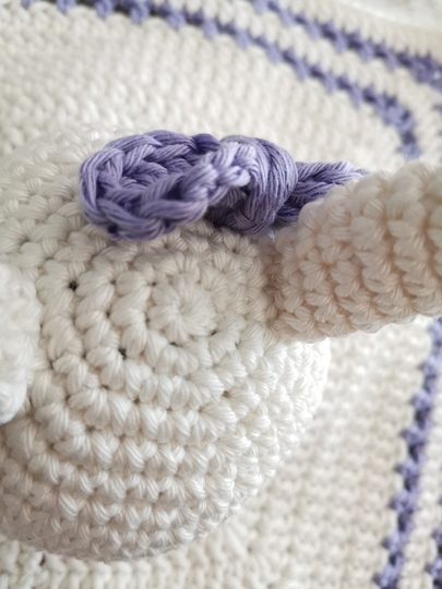 Häkelanleitung Kuscheltuch  Häschen Schleifchen