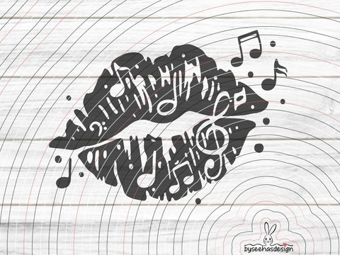 music kiss Plotterdatei SVG DXF