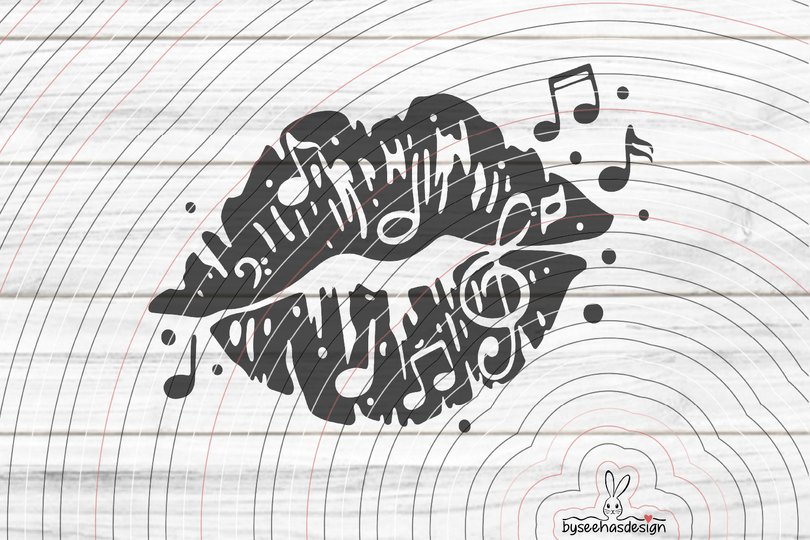 music kiss Plotterdatei SVG DXF
