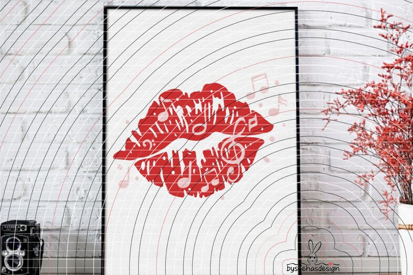 music kiss Plotterdatei SVG DXF