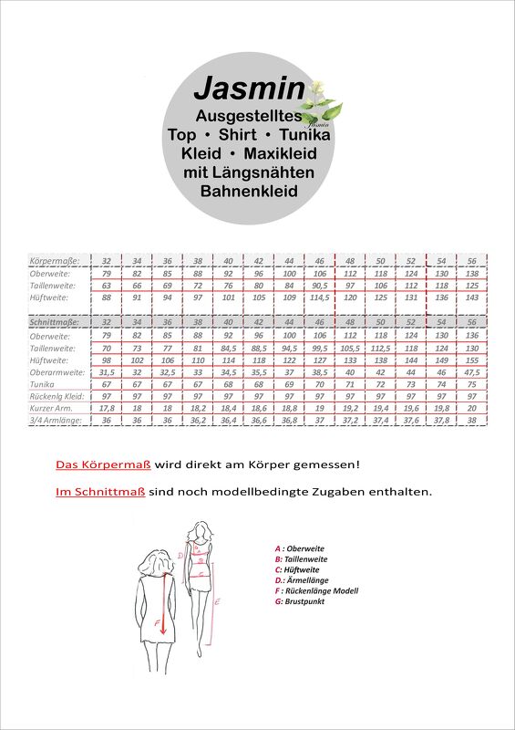 Bahnenkleid Jasmin von 32 - 56 - Bild 10