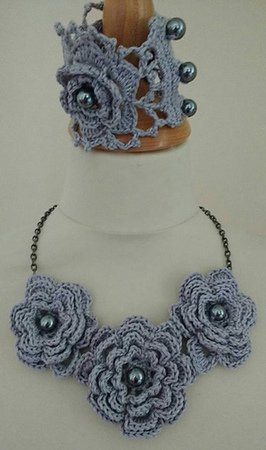 Crochet Necklace and cuff pattern
