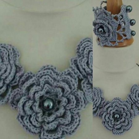 Crochet Necklace and cuff pattern