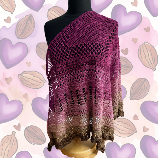 Anleitung Dreieckstuch "Harte Schale, weicher Kern"