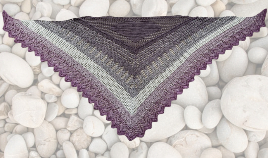 Anleitung Dreieckstuch "Harte Schale, weicher Kern"