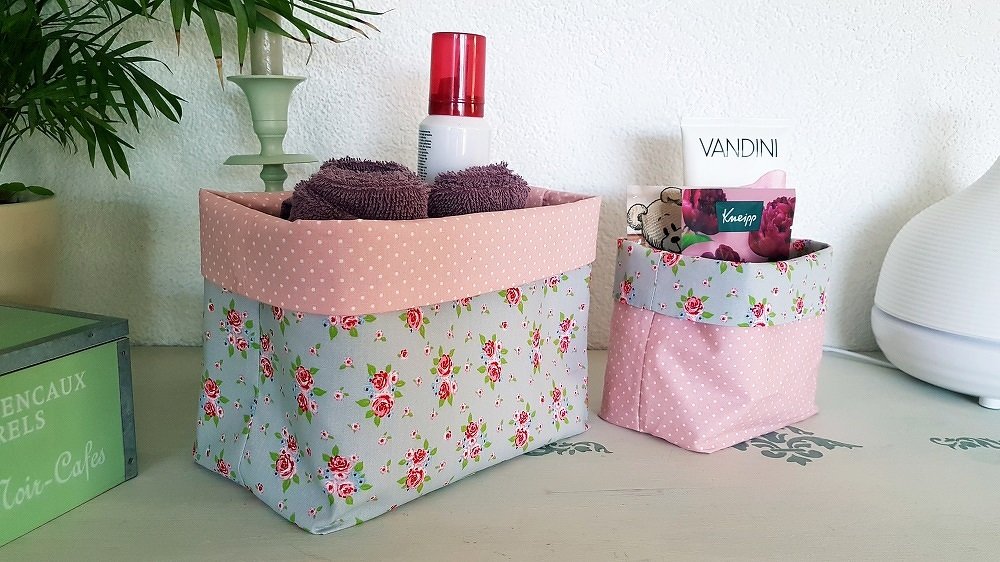 DIY Nähanleitung Wendeutensilo Windelkorb in 2 versch. Größen