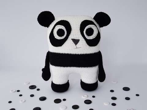 Häkelanleitung > Kuschelbuddie No.10 Panda Pico <