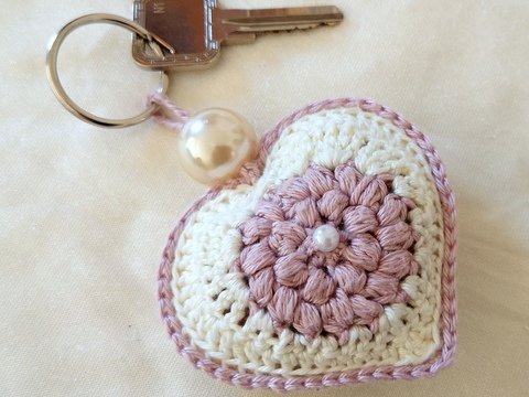 Schlüsselanhänger oder Duft-Herz - Häkelanleitung PDF