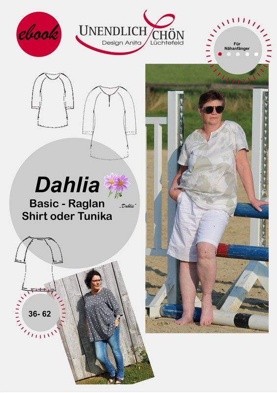 Anleitung Dahlia Raglan Basic Shirt von 36 - 62 - Image 10