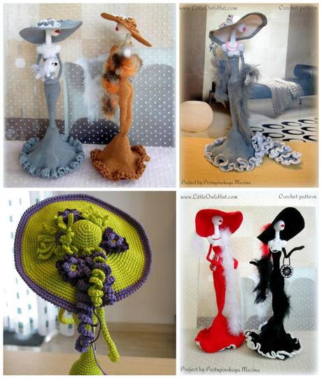 032NLY Beeldje Parijse dame (zonder hond) - Amigurumi Haakpatroon - PDF by Pertseva cp