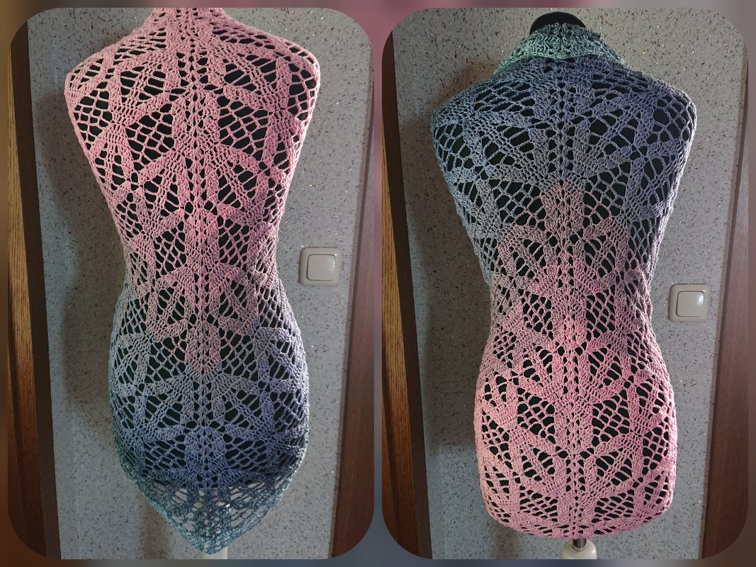 Tuch Lea häkeln Häkeltuch Stola Schultetuch Dreieckstuch