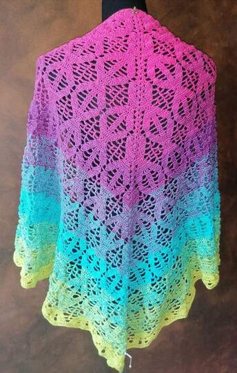 Tuch Lea häkeln Häkeltuch Stola Schultetuch Dreieckstuch