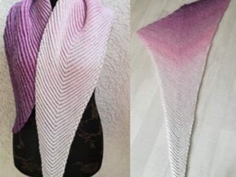 Häkelanleitung asymetrisches Tuch "Neckwhirl"