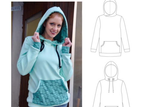 Bärliner Hoodie Sweatshirt für Damen nähen Gr. 34-52