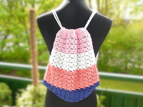 Häkelanleitung Turnbeutel mit Futter