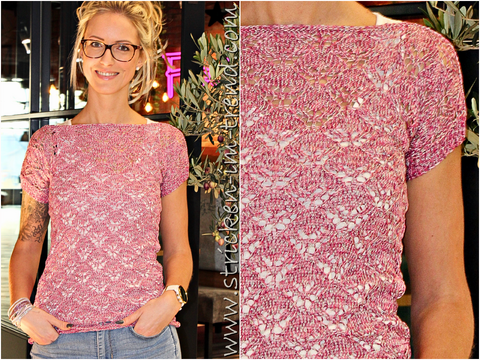 Knitting Pattern for a Summer Top Lace Pattern | Knitted Top #Butterfly