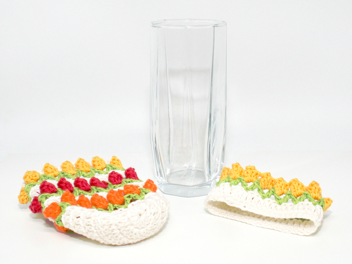 Tulip Glass Cover - Decoration, Upcycling - Crochet Pattern