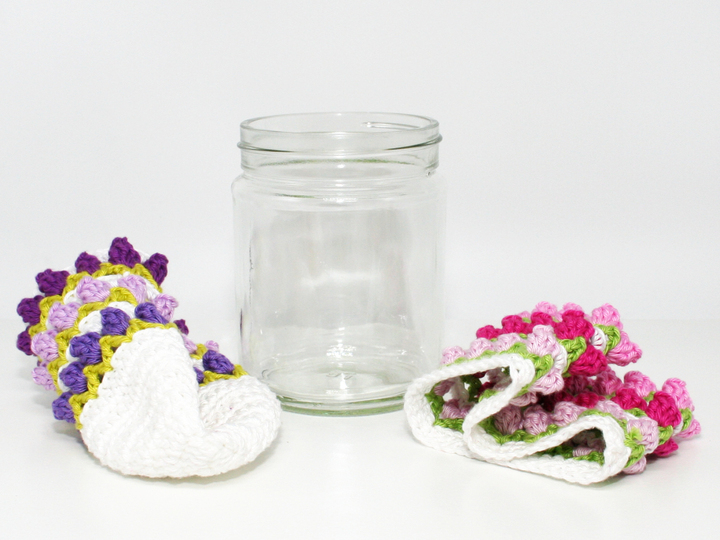 Tulpen Glas-Hülle - Deko, Upcycling - Häkelanleitung