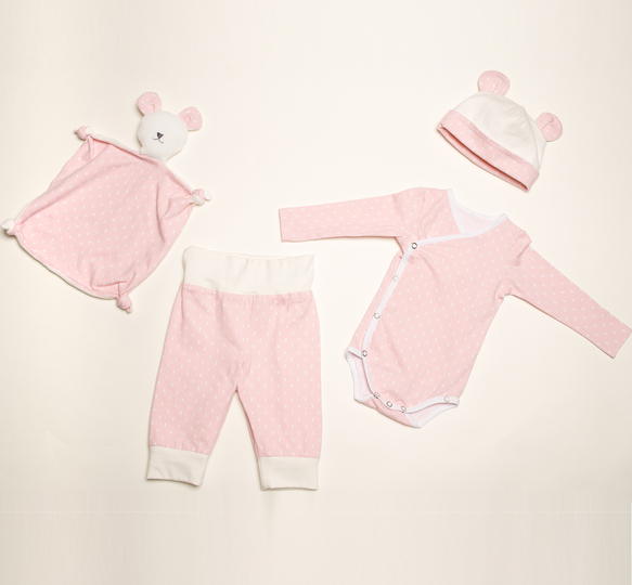 Baby Set CIELO – Bodysuit Pants Hat Teddy PDF Preemie-3y
