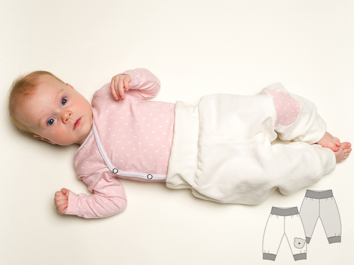 Baby Set CIELO – Wickelbody Hose Mütze Teddy Datei 38/44–92/98