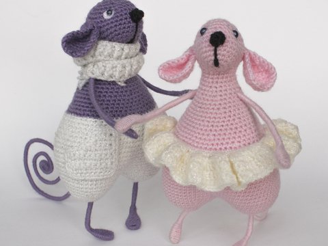 Amigurumi pattern for the crochet Mouse. LuLu and Lucky