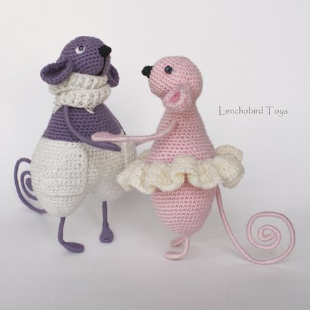 Amigurumi pattern for the crochet Mouse. LuLu and Lucky
