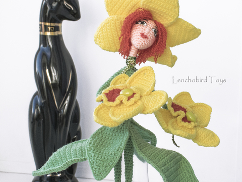 Amigurumi pattern for the Orchid flower Art doll