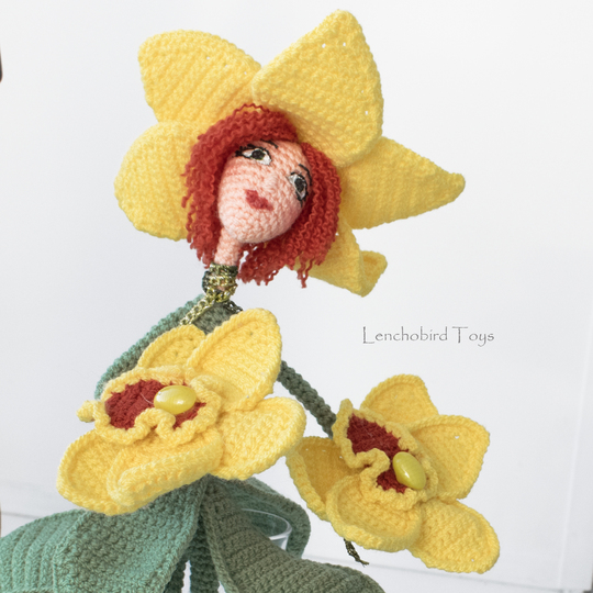 Amigurumi pattern for the Orchid flower Art doll
