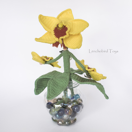 Amigurumi pattern for the Orchid flower Art doll