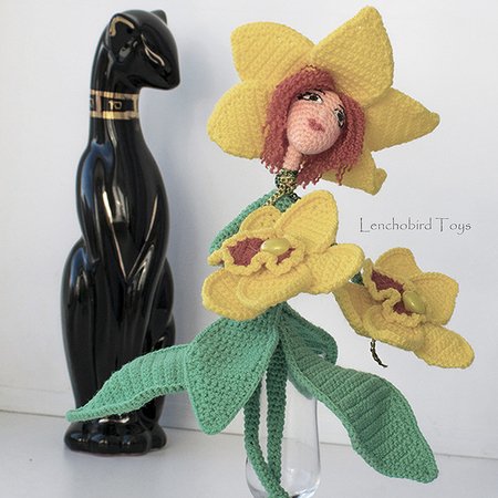 Amigurumi pattern for the Orchid flower Art doll