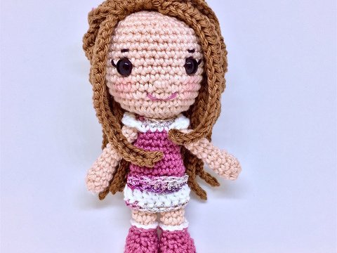 Anleitung für gehäkelte Puppe: Kathy Leya