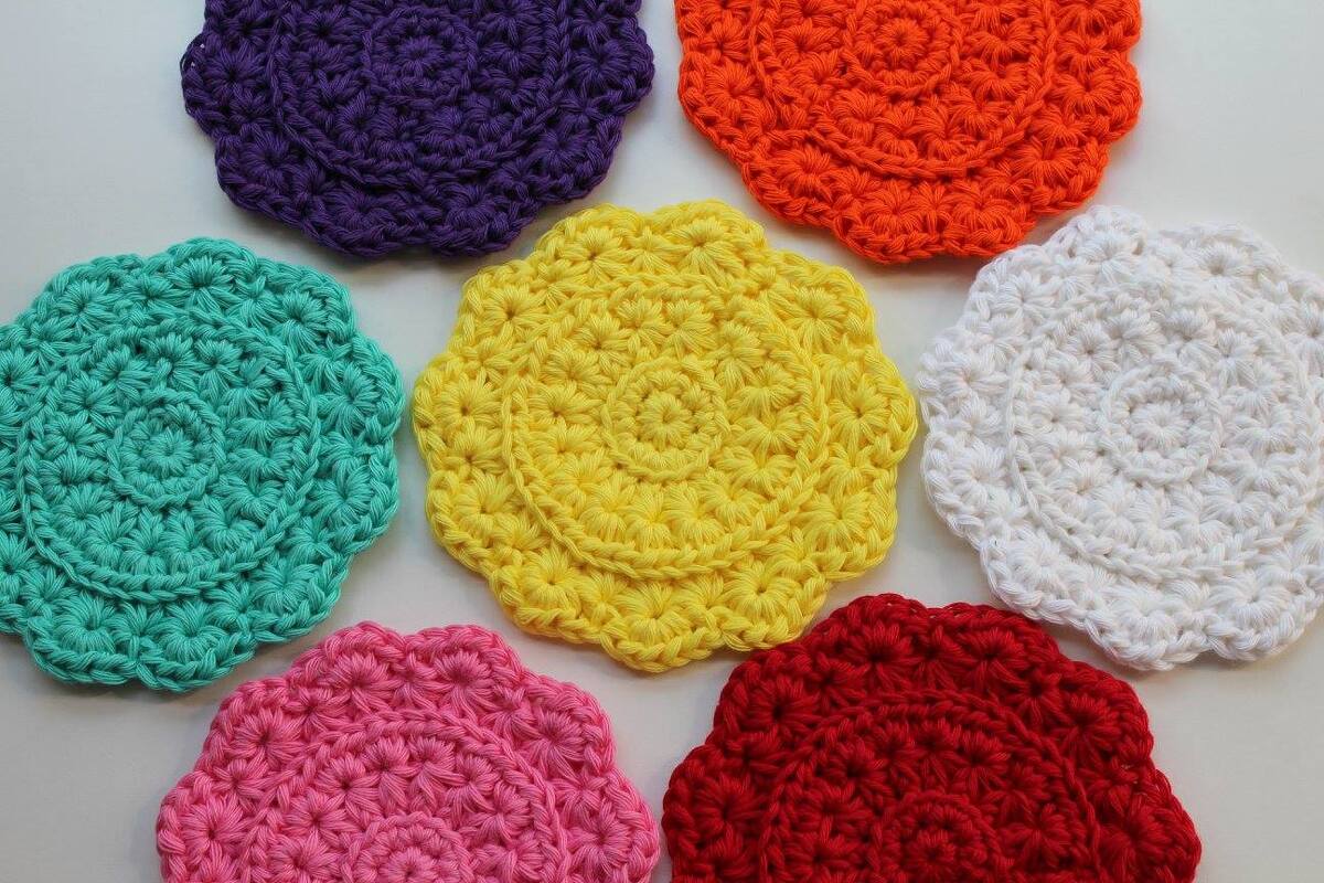 "BlumenSterne" gehäkelte Untersetzer PDF-Anleitung