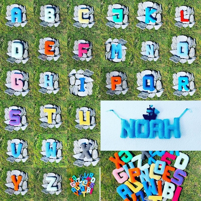 komplettes Alphabet als Häkelanleitung
