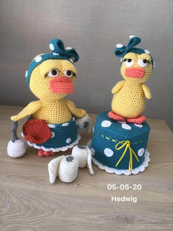 Crochet pattern "Evira" set toilet fee + toilet roll cover - Image 6