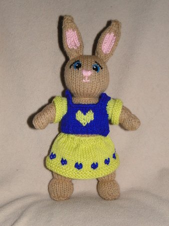 Rose the little bunny, PDF knitting pattern