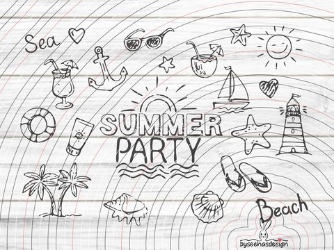 Summerparty Plotterdatei SVG DXF