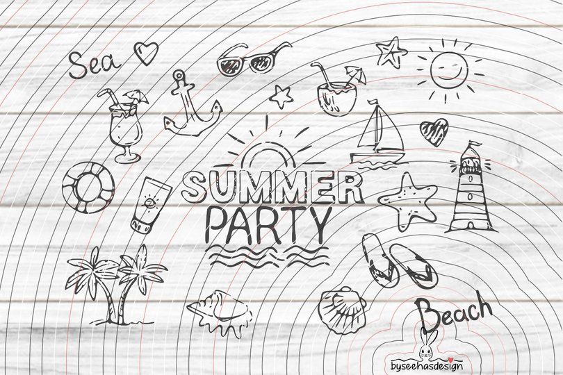 Summerparty Plotterdatei SVG DXF