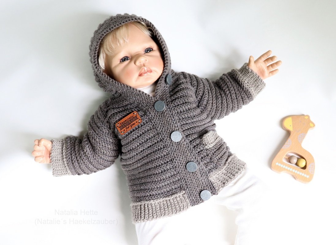 Jacket for babies/children "Artur" (raglan, sizes: 0 m.- 5 y.) - Image 4