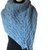 Strickanleitung Dreieckstuch asymmetrisch Blätterzopf
