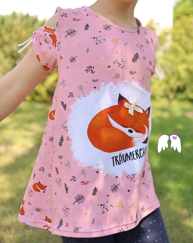 Sommershirt ALLEGRA Gr. 110-164 cut out Schleife - Bild 13